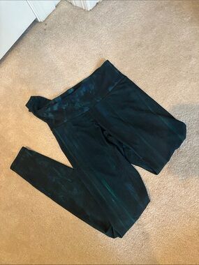 Champion Leggings with Dark Blue and Green Print